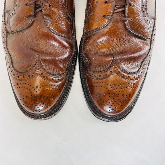 Classic Allen Edmonds MacNeil Brown Leather Wingtips Full Welt - Men’s 10 B main image 5